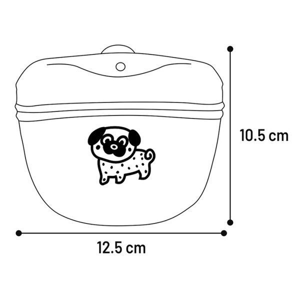 Flamingo Snack Dispenser Puppy Twix ФЛАМІНГО ПАППІ ТВІКС сумка для ласощів, в асортименті, 12,5х10,5 см