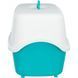 Trixie Vico Туалет для котів з ковпаком-кришкою дверцятами та ручкою (40х40х56 см), 40х40х56 см, бірюзовий/білий