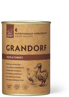 Grandorf Duck & Turkey - Консерва м'ясо качки з індичкою для собак 400 г, 400г