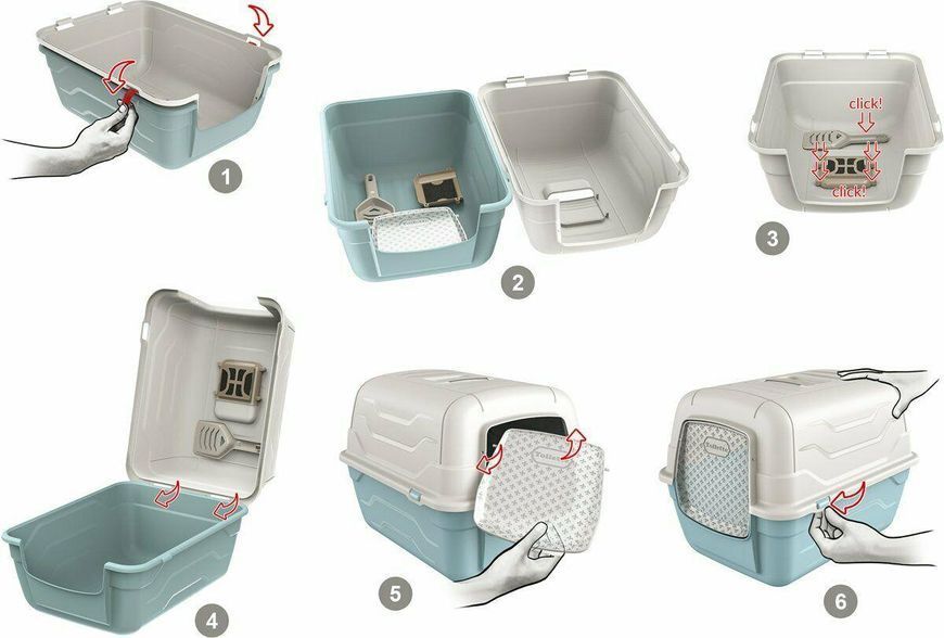 Georplast Roto Toilet Туалет закритий з лопаткою та фільтром, 52x40x40 см, 52x40x40 см