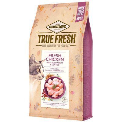 Carnilove True Fresh Cat Fresh Chicken сухий корм для котів КУРКА, 4,8 кг
