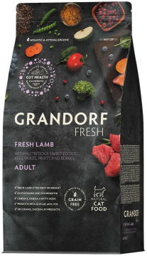 Grandorf Fresh Lamb & Sweet Potato Adult сухий корм для дорослих котів ЯГНЯ та БАТАТ, 400г