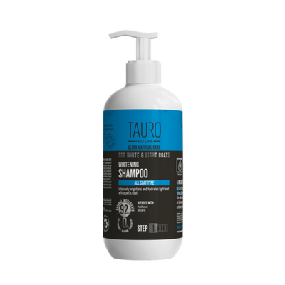 Tauro Pro Line Ultra Natural Care Whitening Відбілювальний шампунь для білої і світлої шерсті, 400 мл